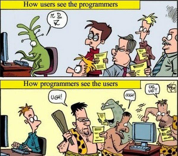 Programadores x Usuarios